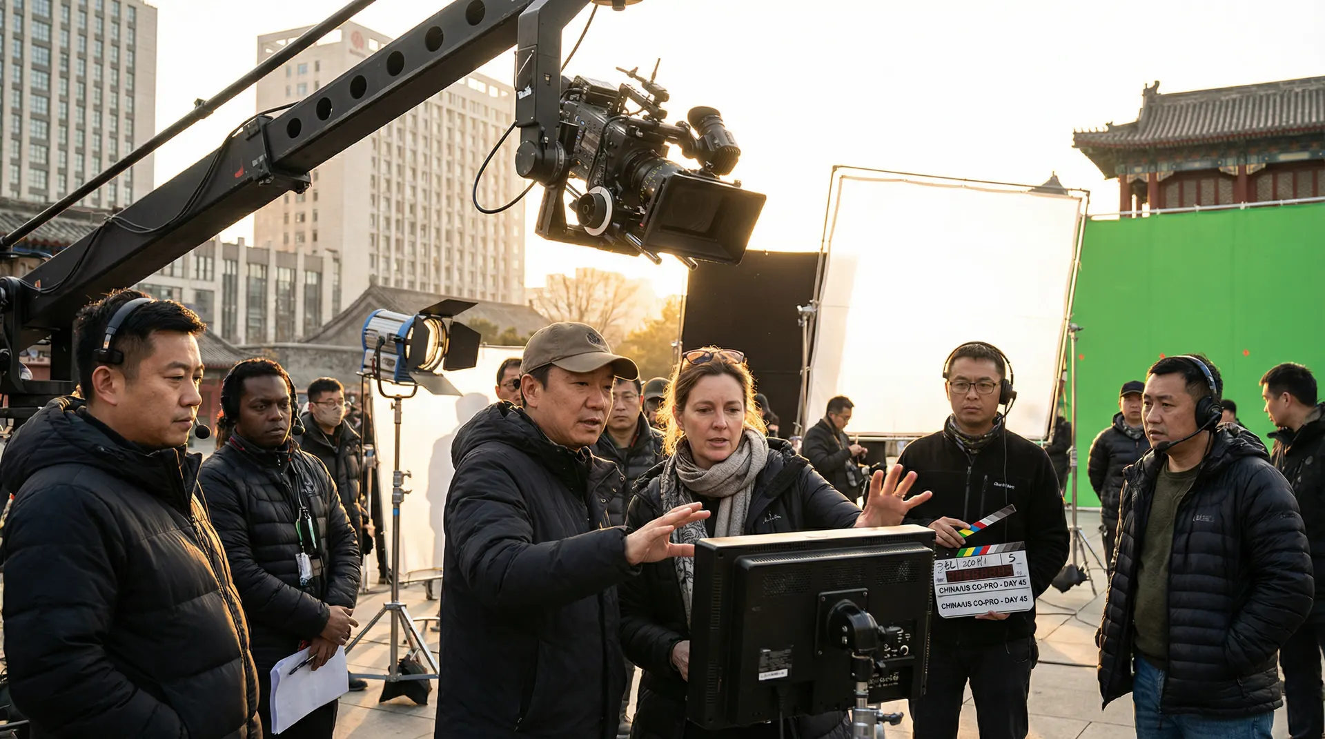 成人视频与国际影视团队合作拍摄现场